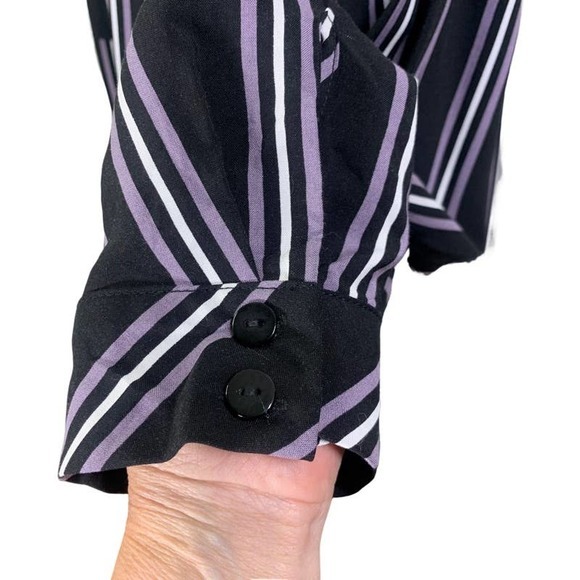 TORRID Open Front Challis Striped Maxi Kimono Duster - Picture 11 of 16